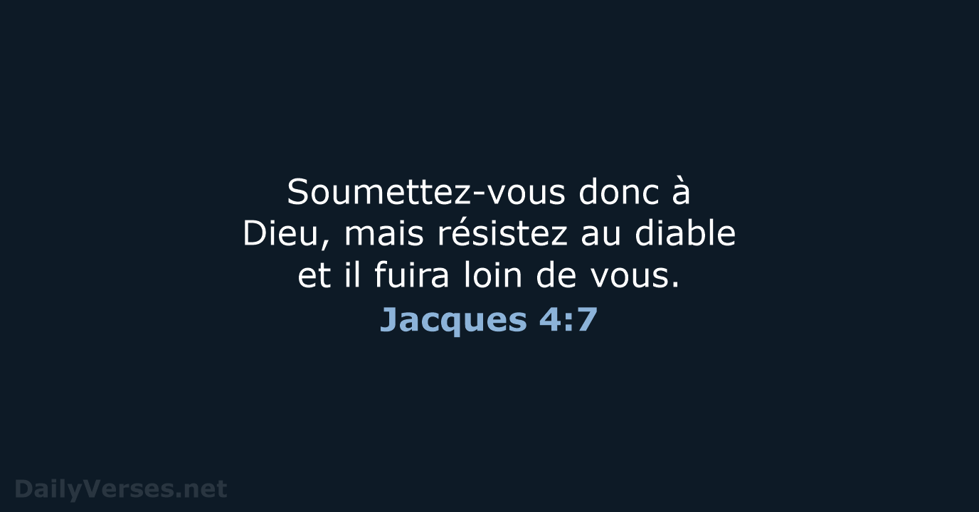 Jacques 4:7 - SG21