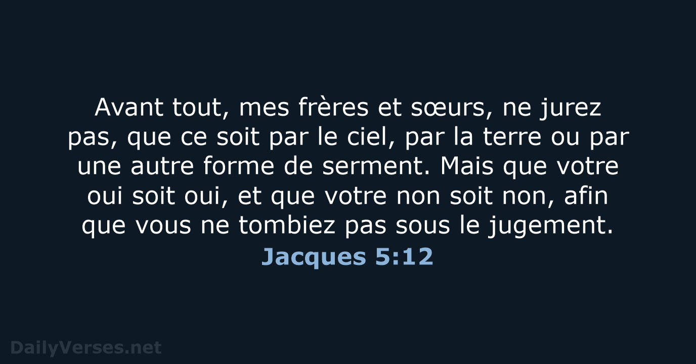 Jacques 5:12 - SG21