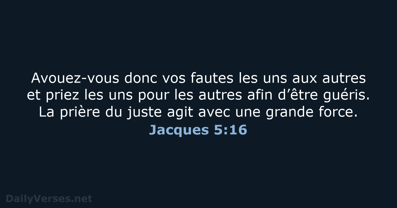Jacques 5:16 - SG21