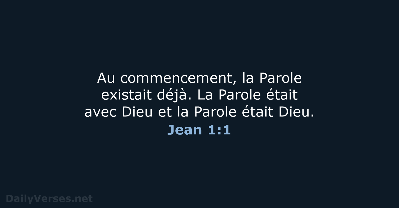 Jean 1:1 - SG21