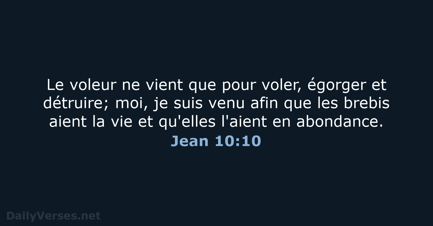 Jean 10:10 - SG21