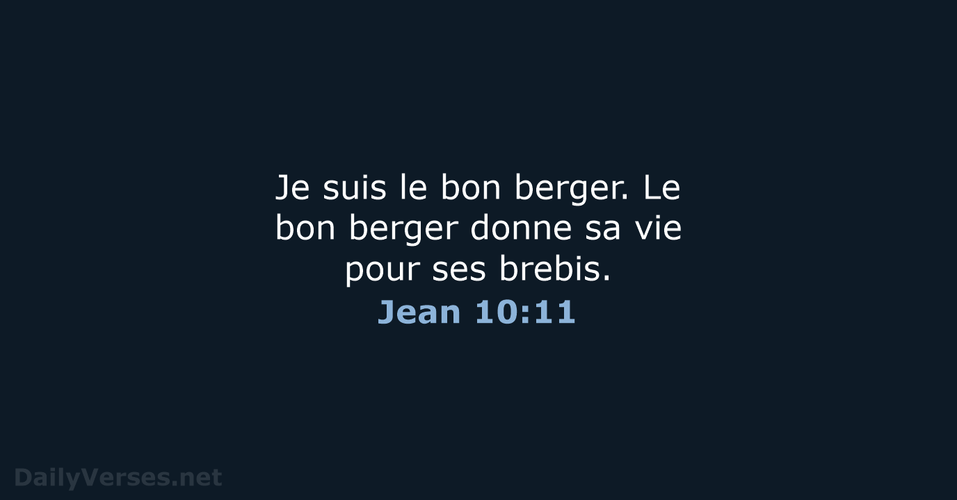 Jean 10:11 - SG21