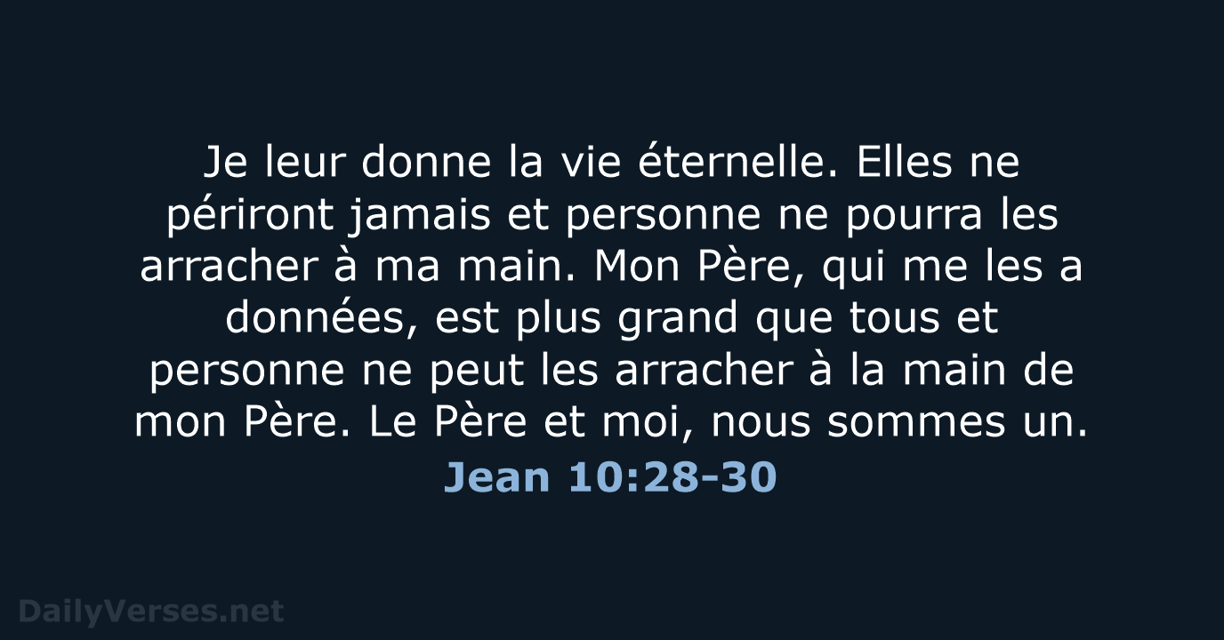 Jean 10:28-30 - SG21