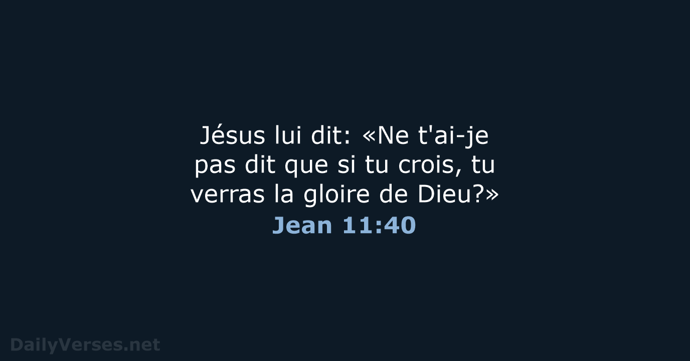 Jean 11:40 - SG21