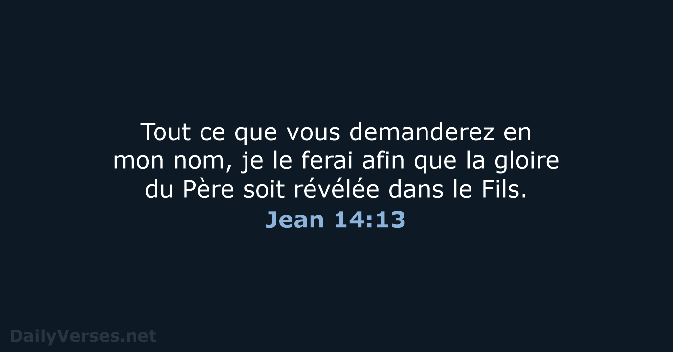 Jean 14:13 - SG21