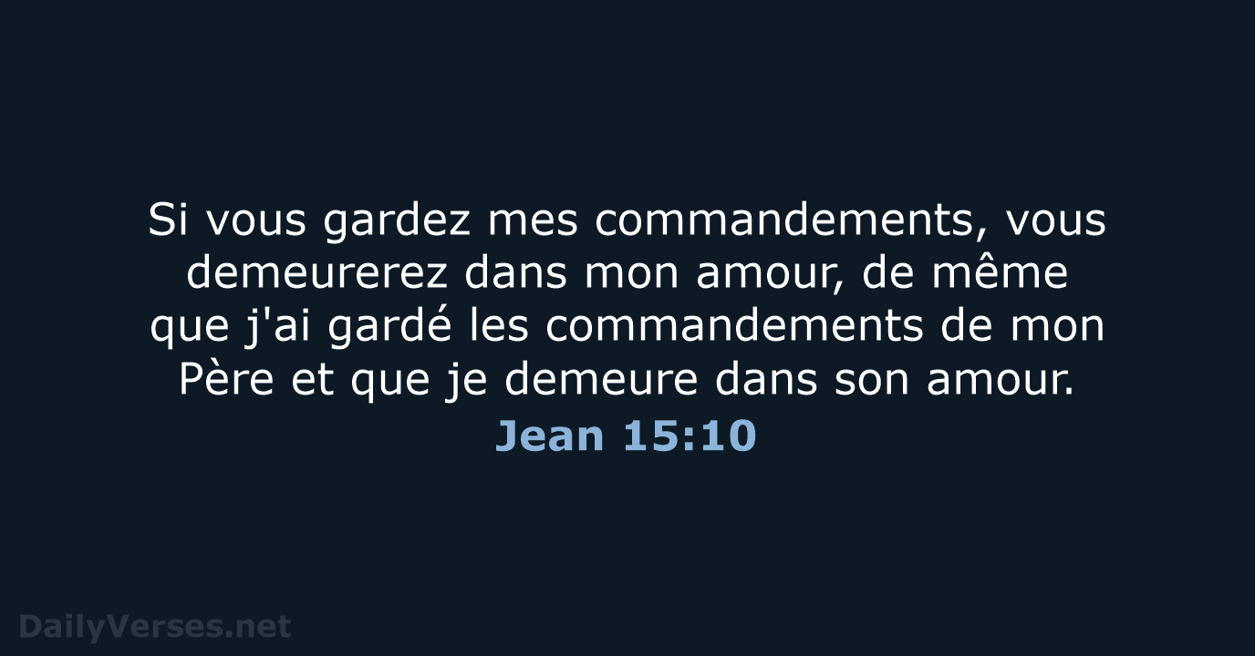 Jean 15:10 - SG21