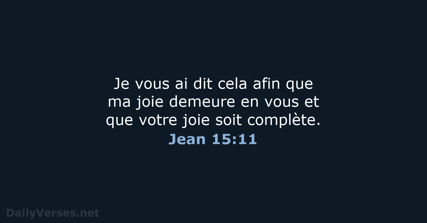 Jean 15:11 - SG21