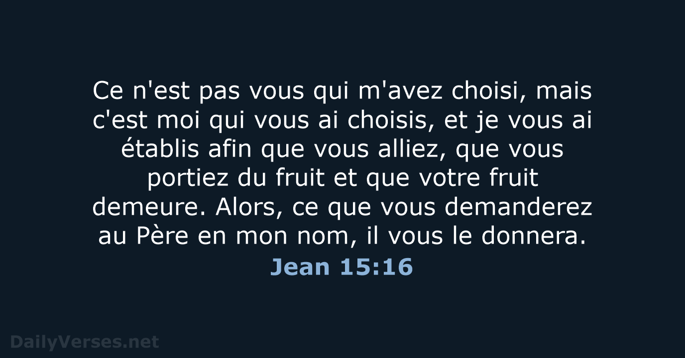 Jean 15:16 - SG21
