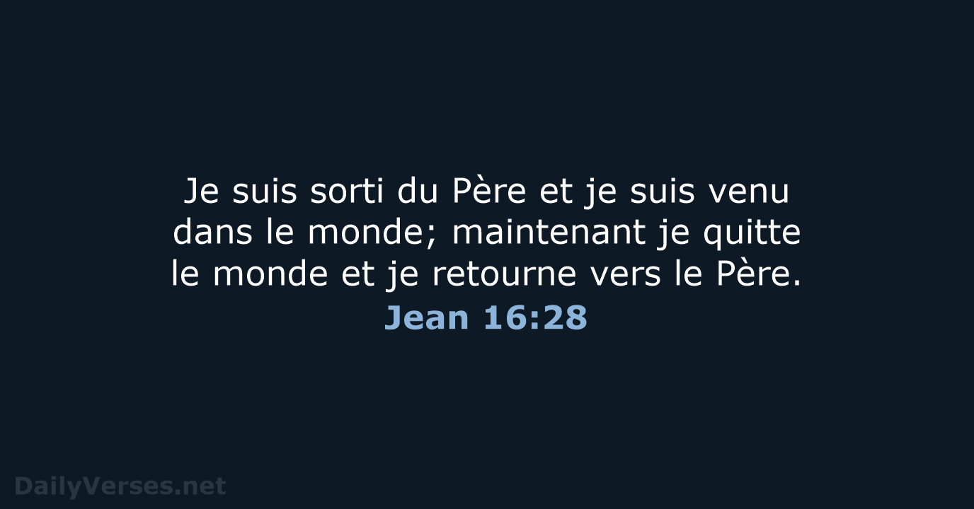 Jean 16:28 - SG21