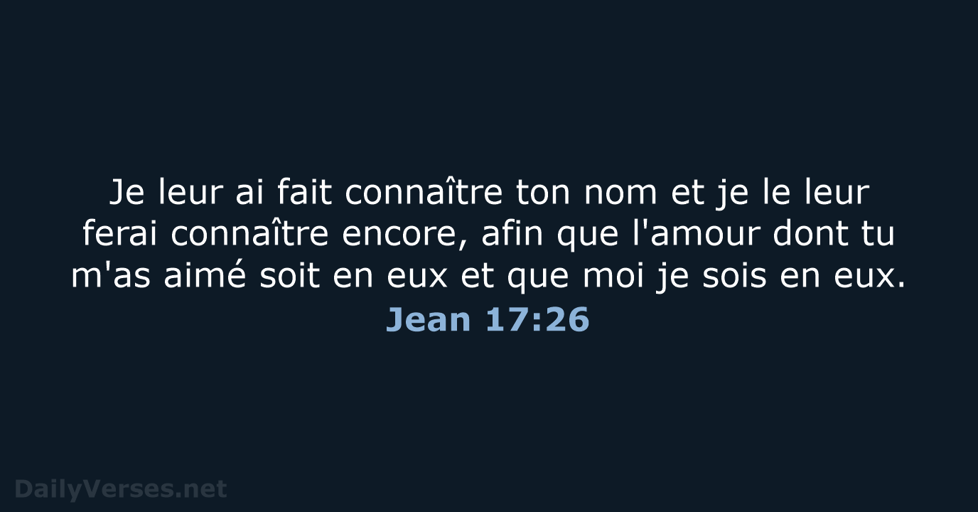 Jean 17:26 - SG21