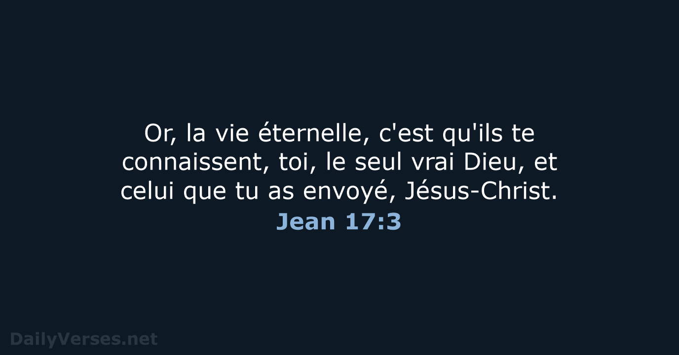 Jean 17:3 - SG21