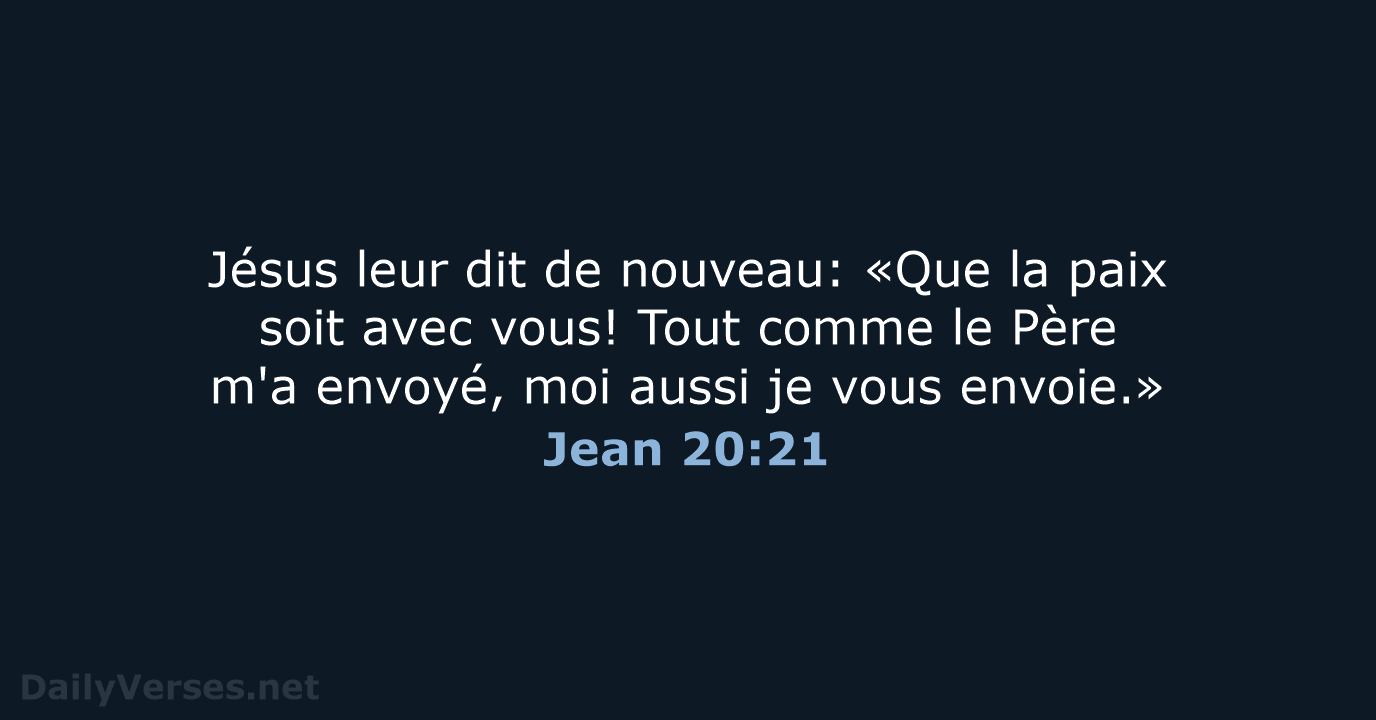 Jean 20:21 - SG21