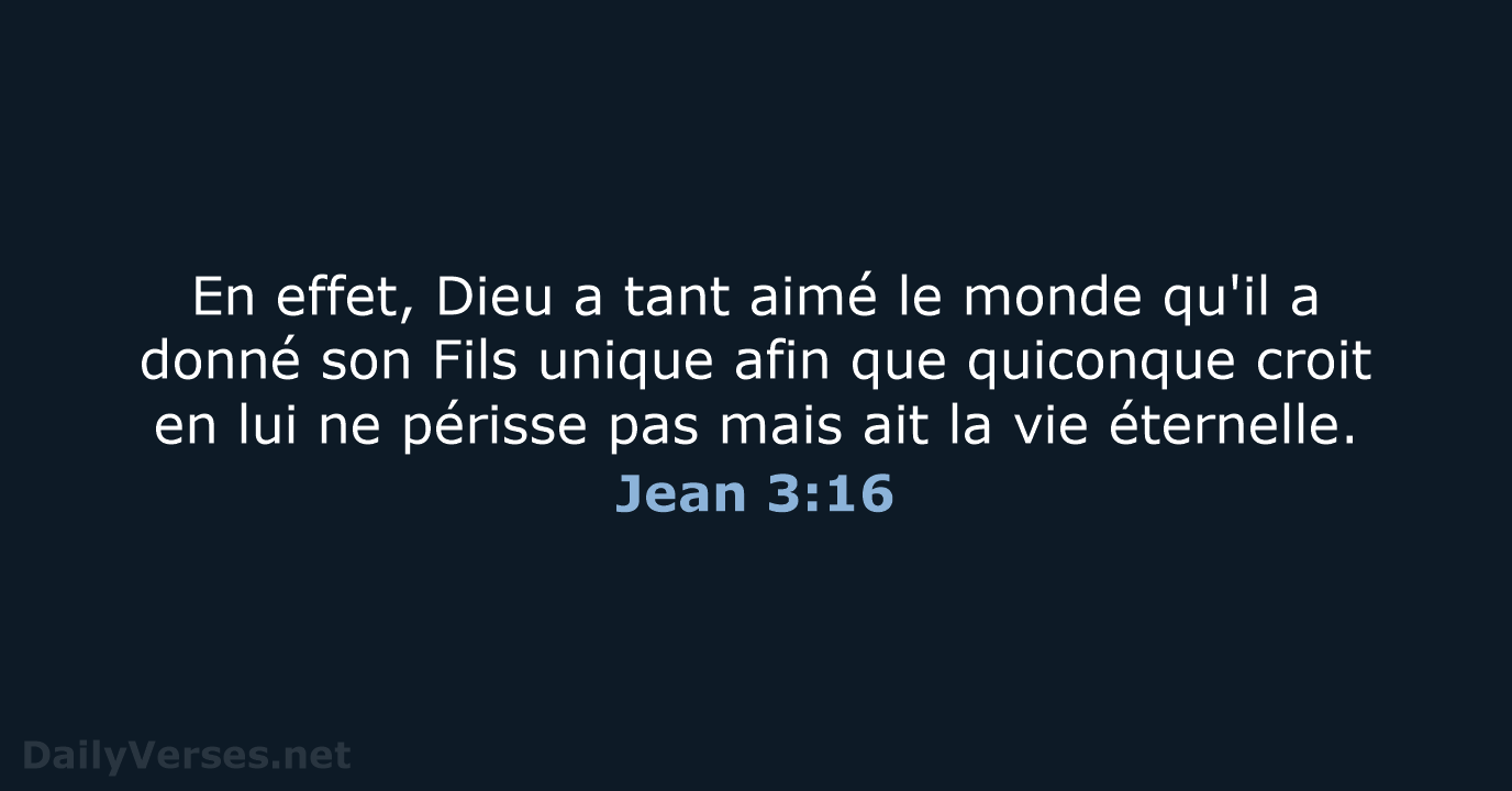 Jean 3:16 - SG21