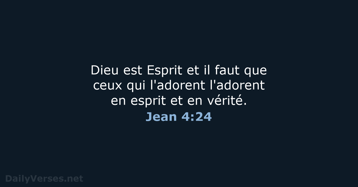 Jean 4:24 - SG21