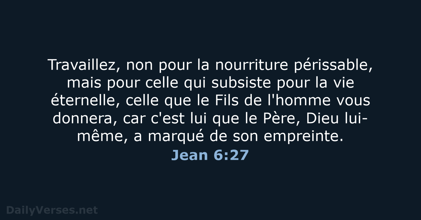 Jean 6:27 - SG21
