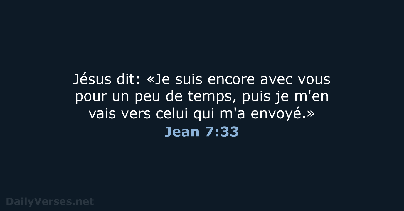 Jean 7:33 - SG21