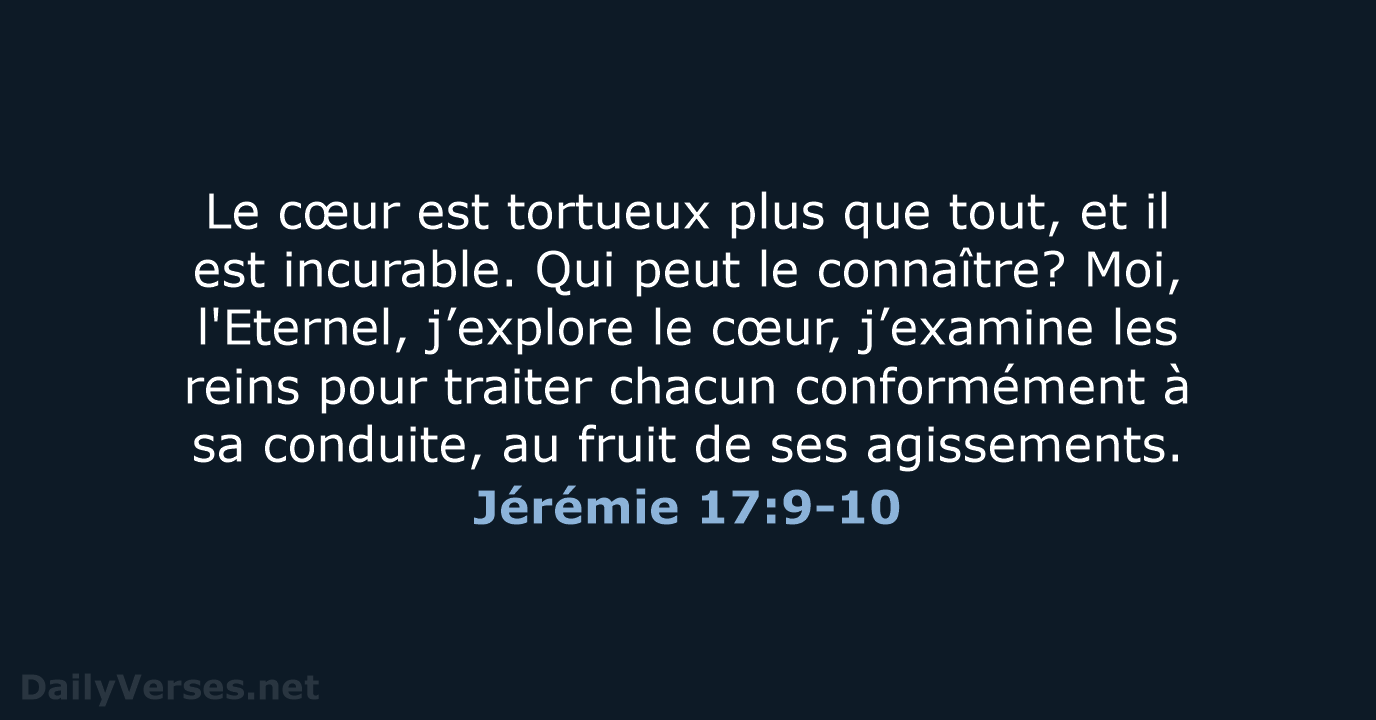 Jérémie 17:9-10 - SG21