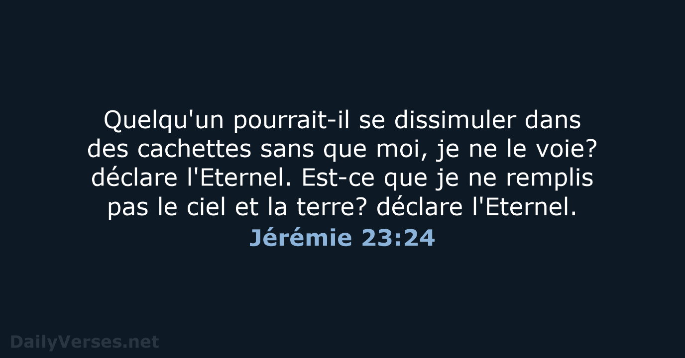 Jérémie 23:24 - SG21