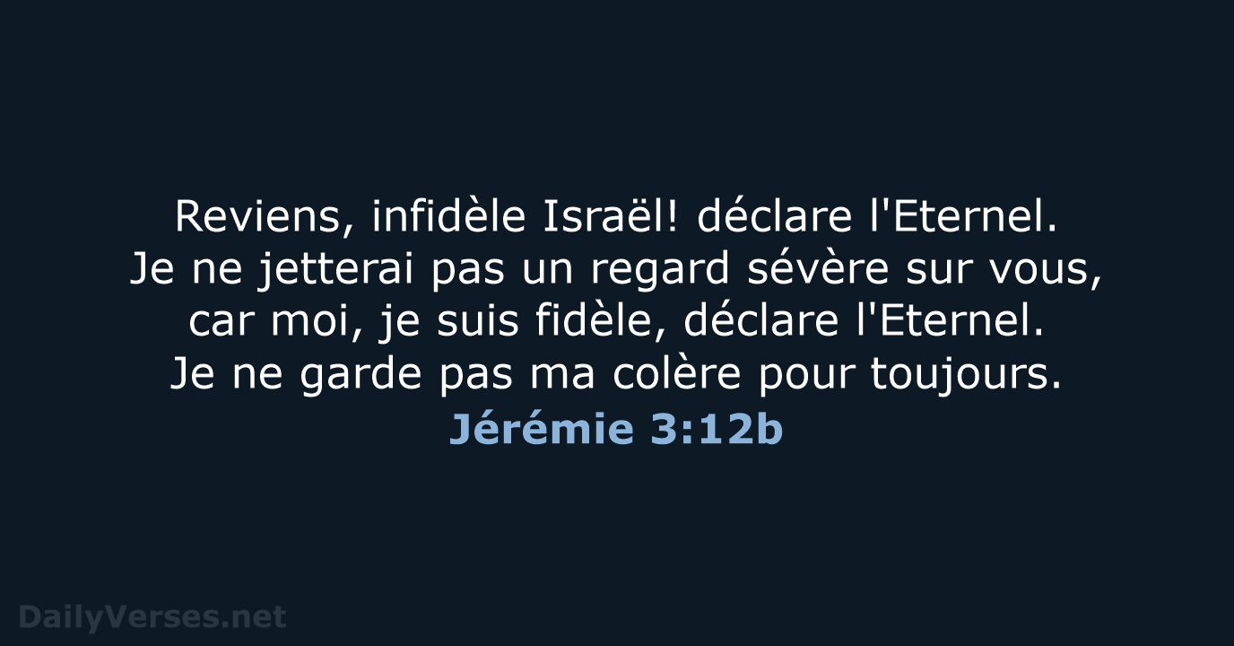 Jérémie 3:12b - SG21