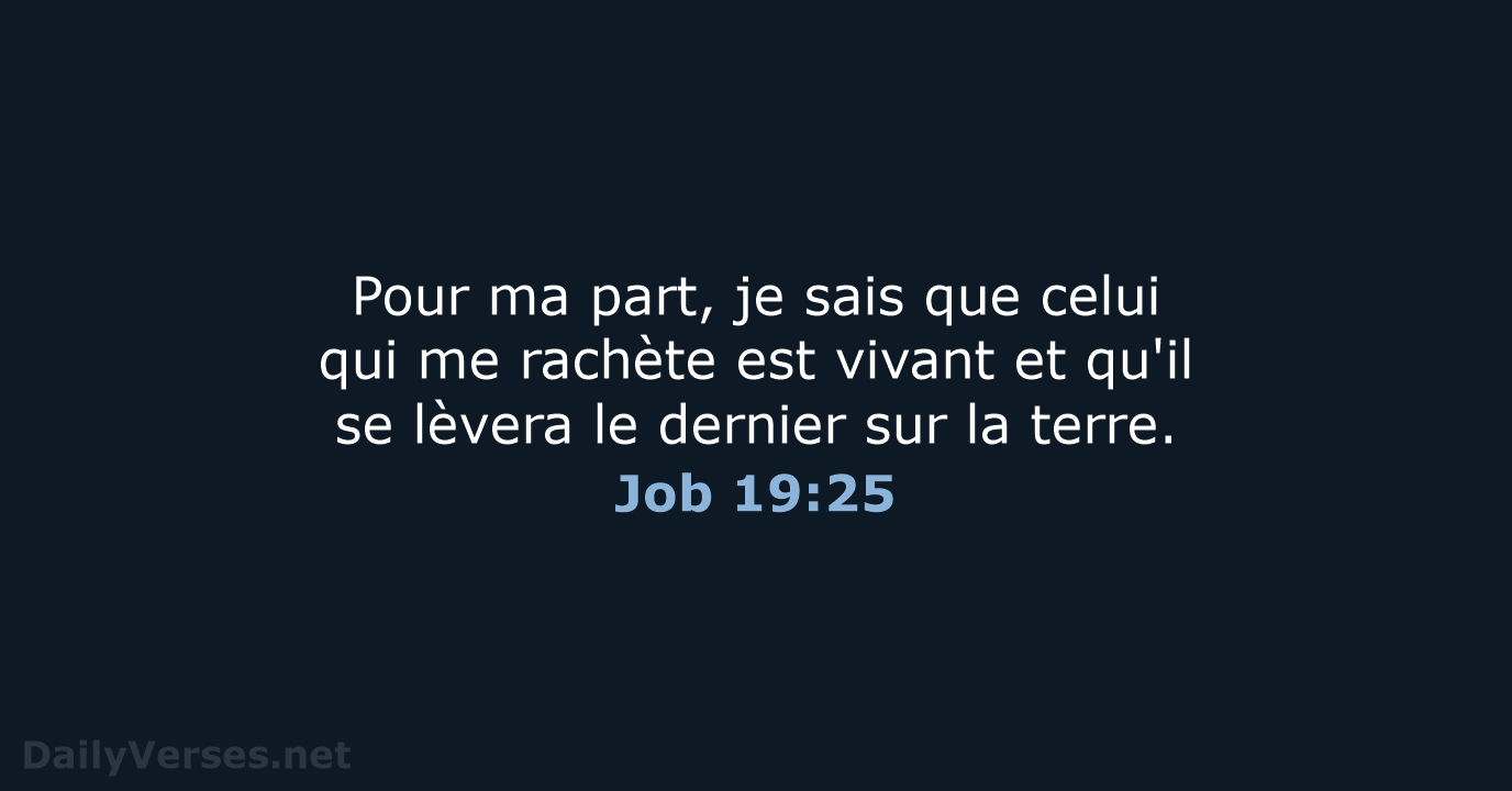 Job 19:25 - SG21