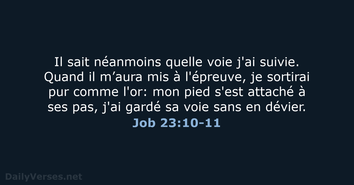 Job 23:10-11 - SG21