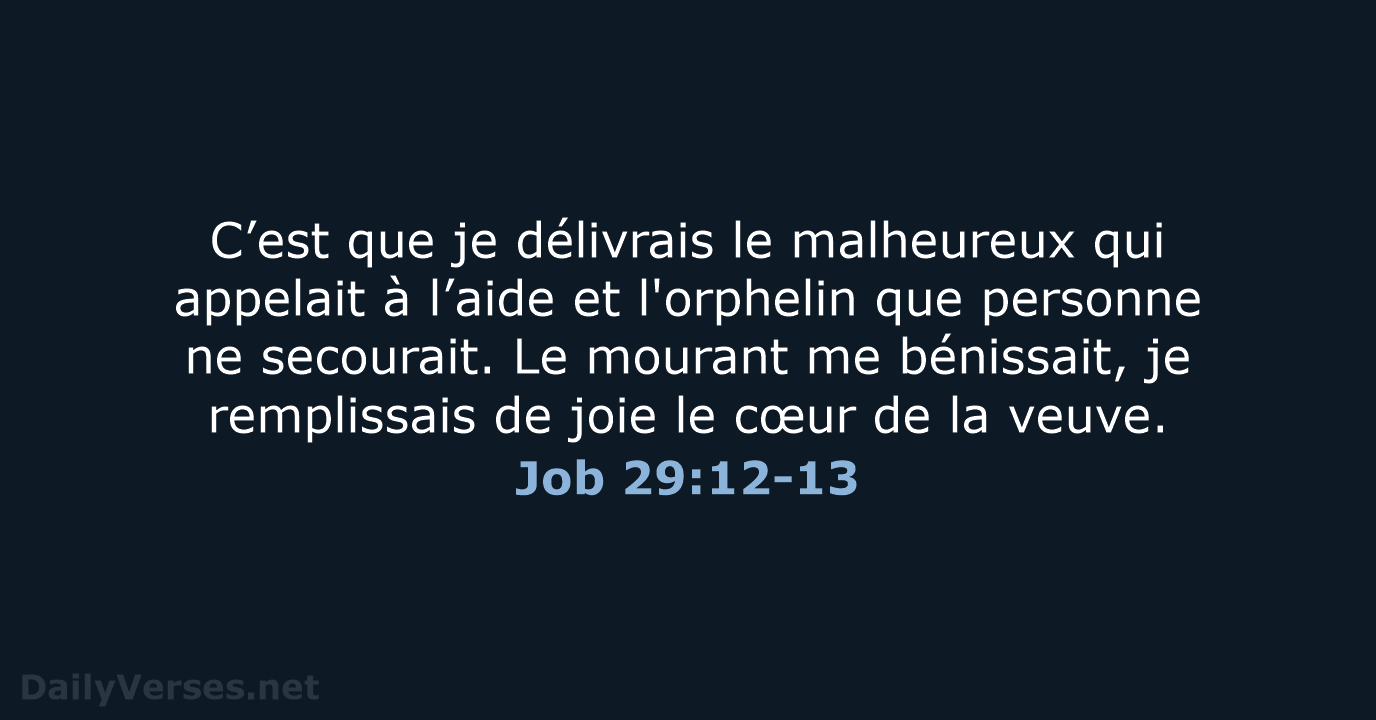 Job 29:12-13 - SG21