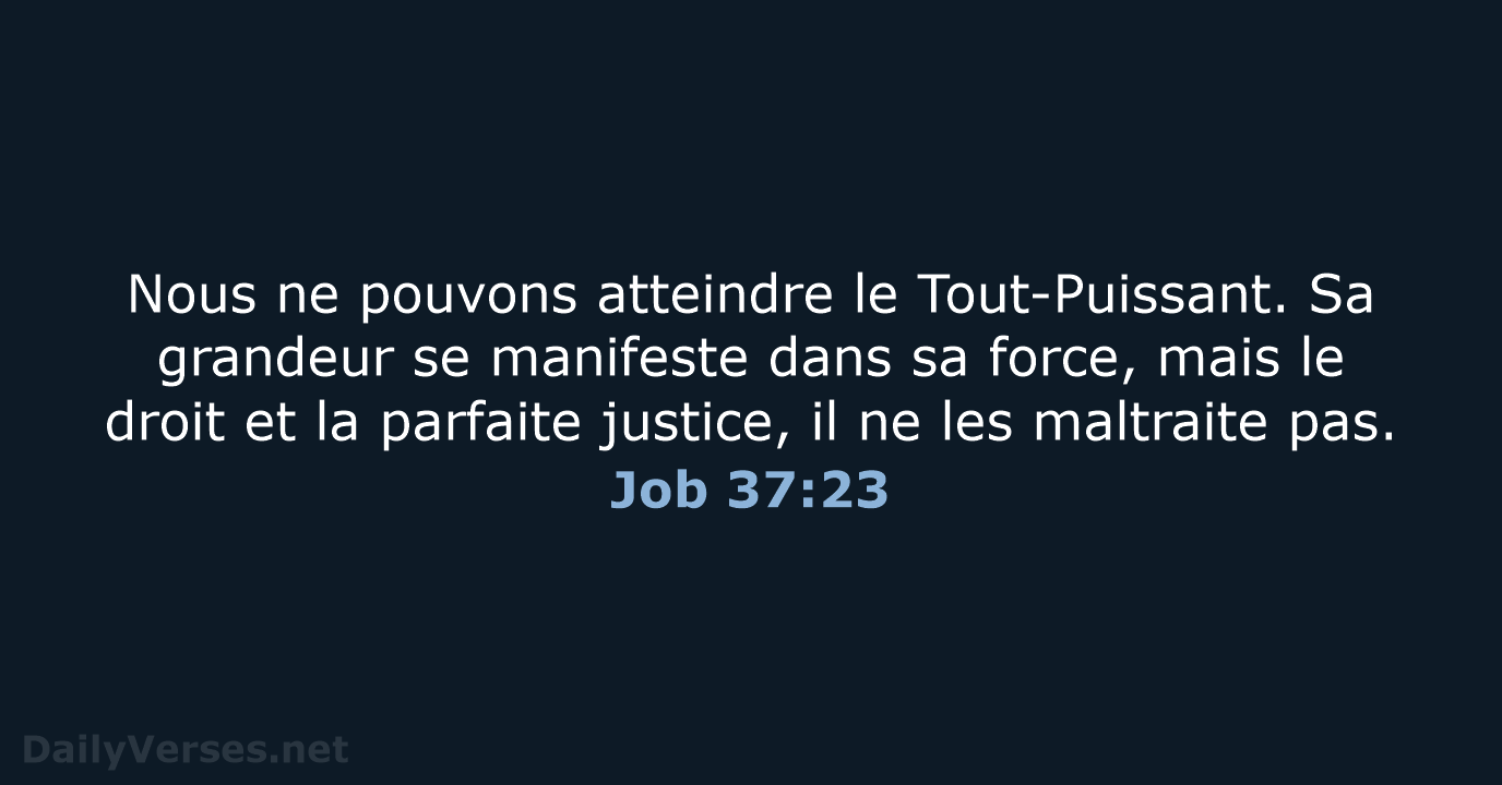 Job 37:23 - SG21