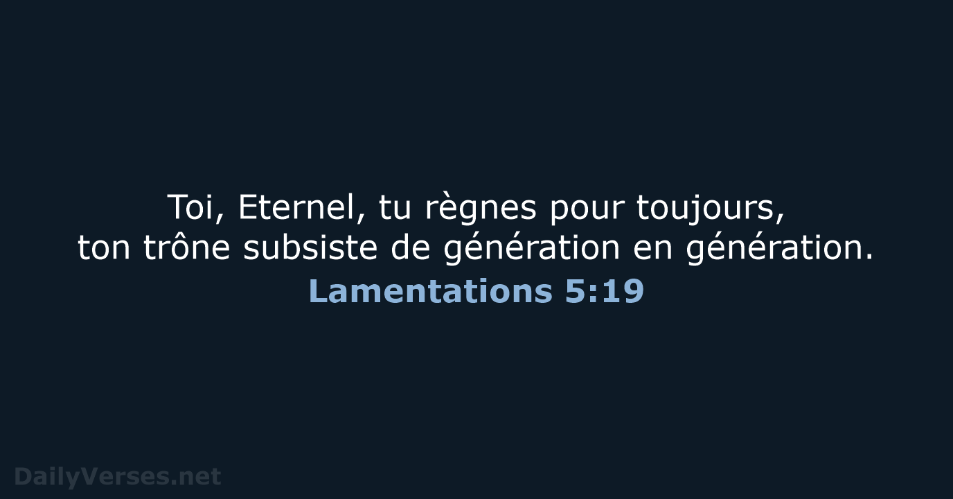 Lamentations 5:19 - SG21