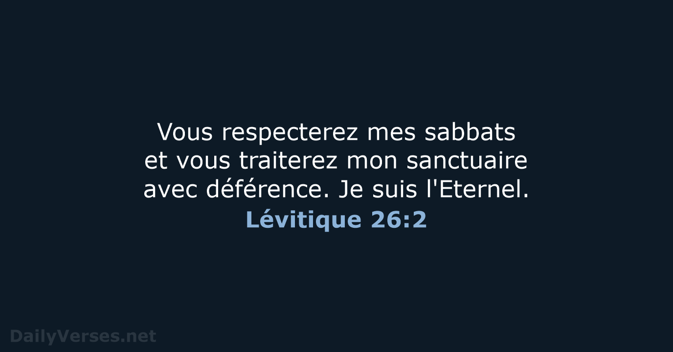 Lévitique 26:2 - SG21