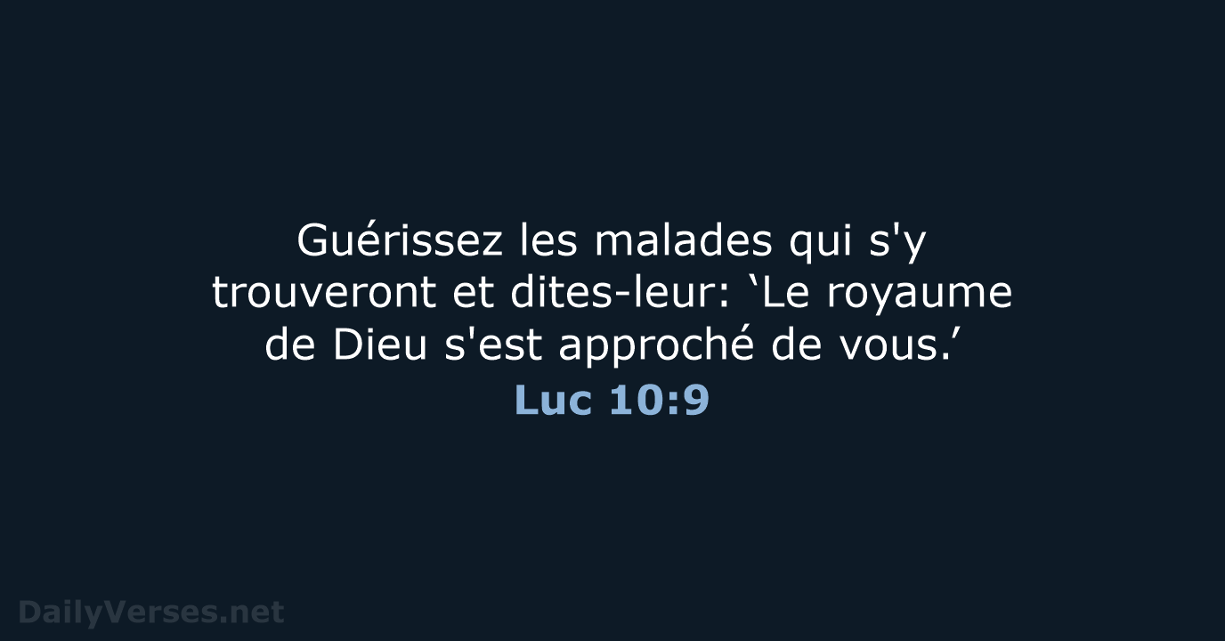 Luc 10:9 - SG21
