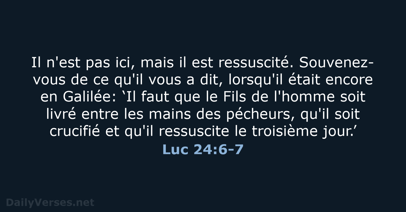 Luc 24:6-7 - SG21