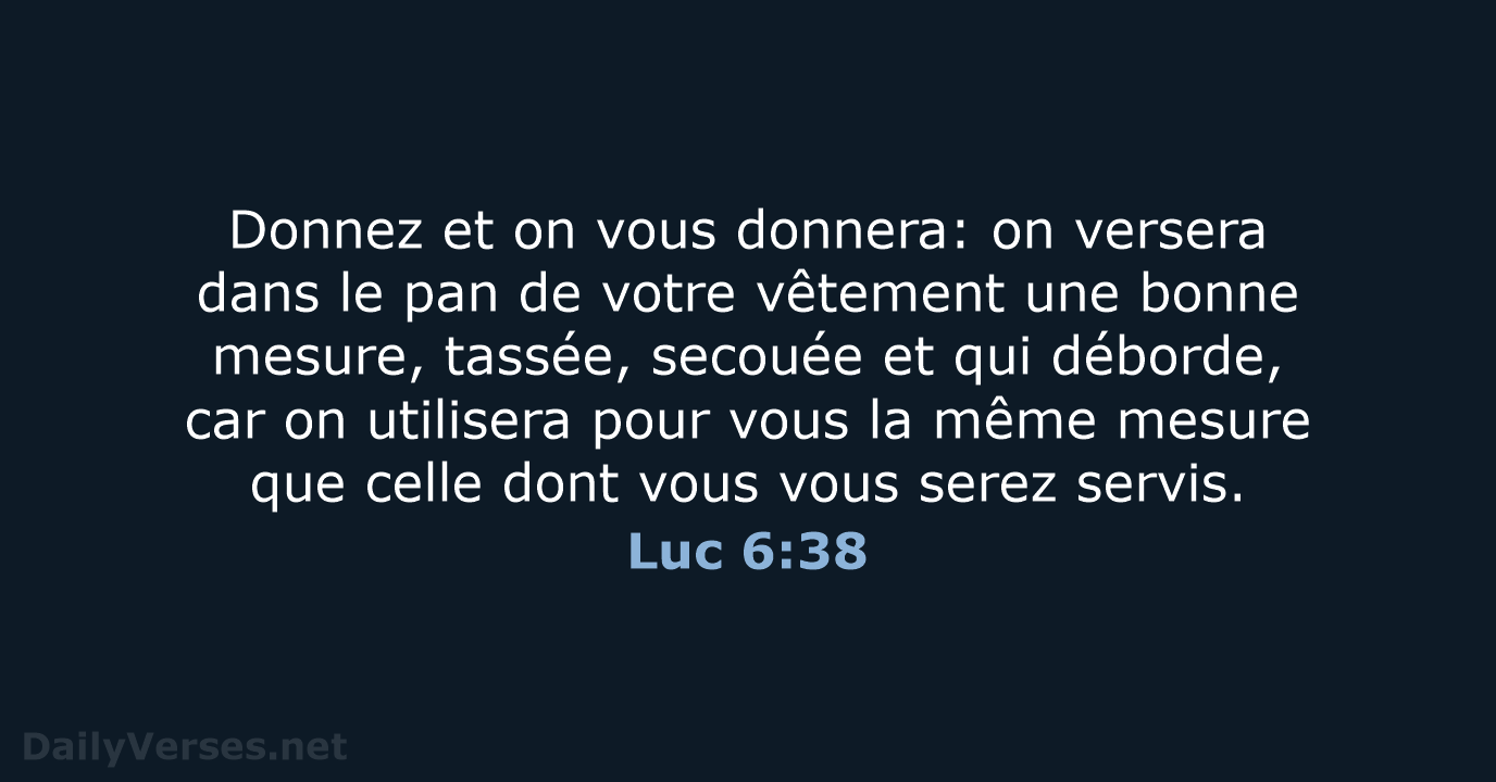 Luc 6:38 - SG21