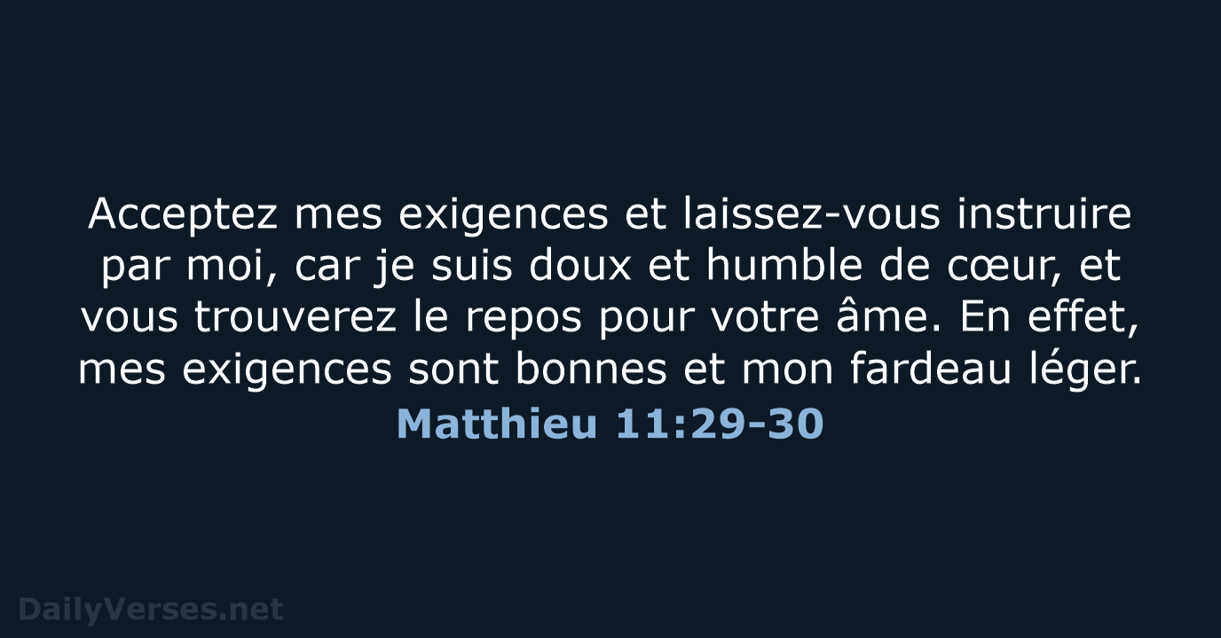 Matthieu 11:29-30 - SG21