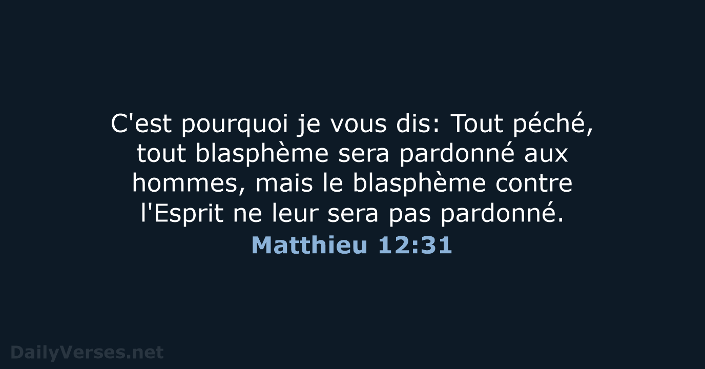 Matthieu 12:31 - SG21