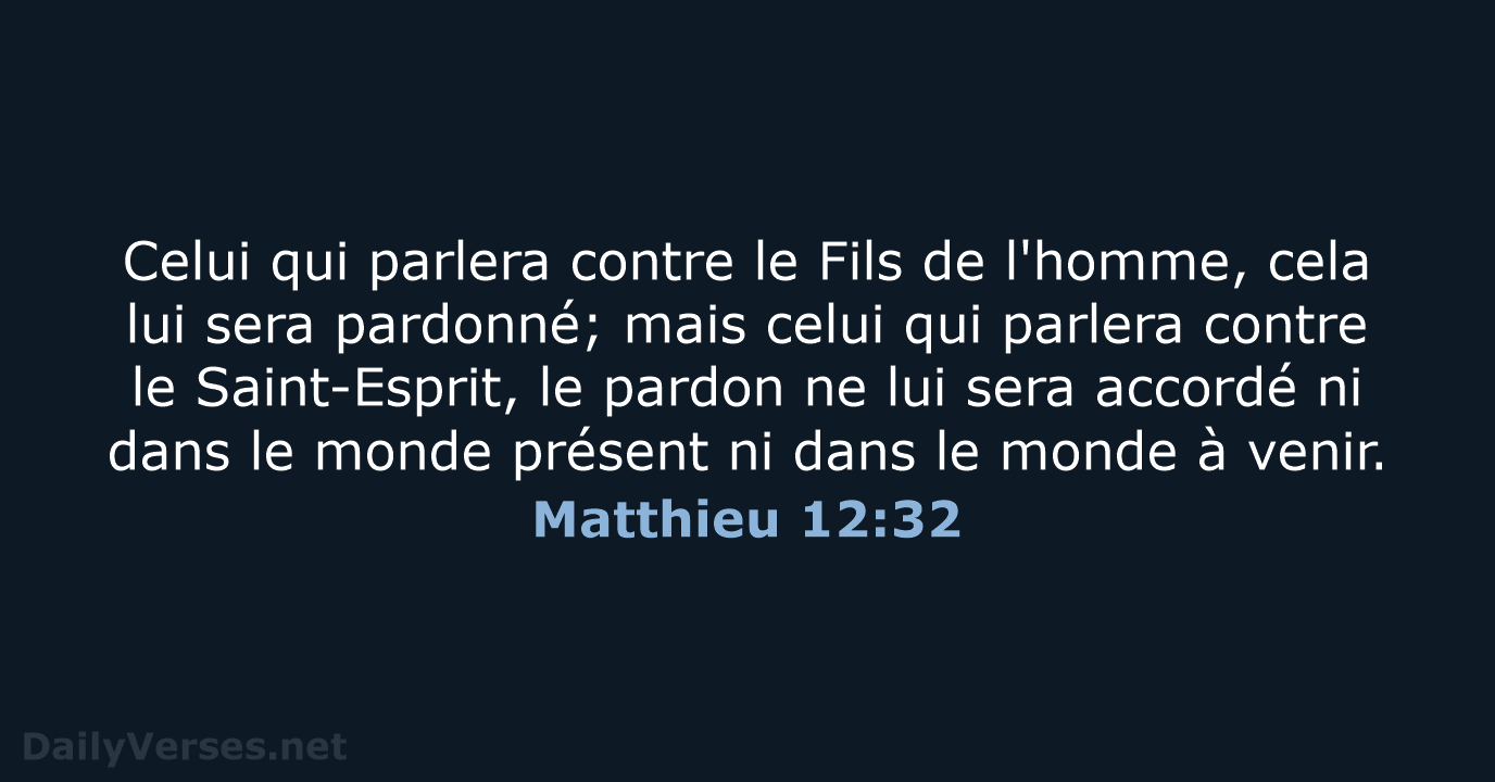 Matthieu 12:32 - SG21