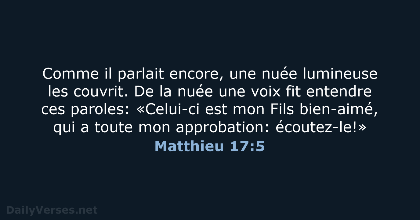 Matthieu 17:5 - SG21
