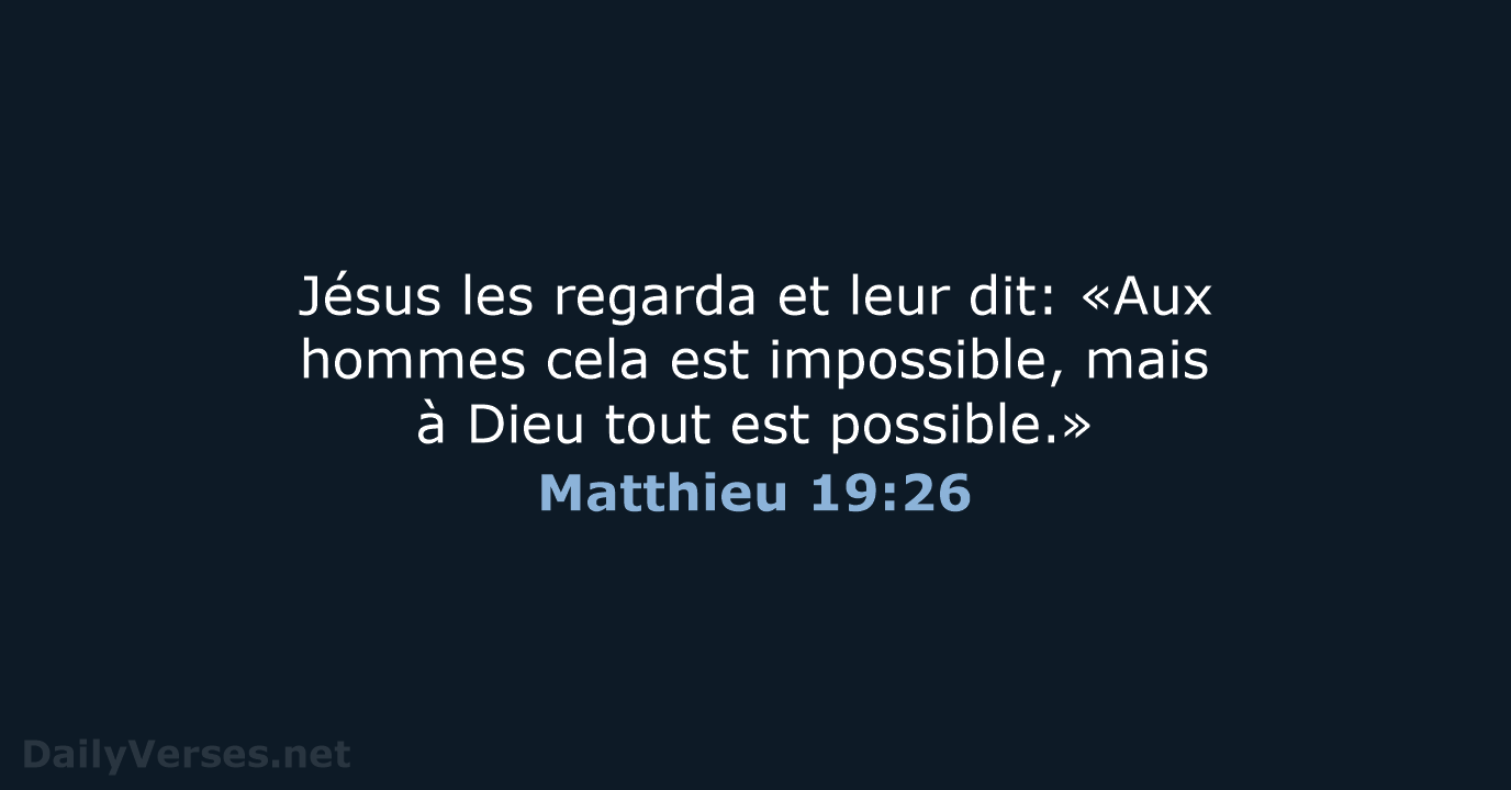 Matthieu 19:26 - SG21