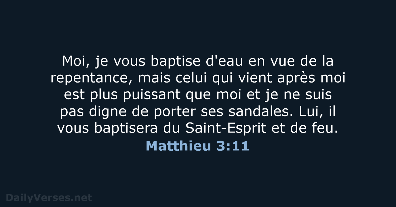 Matthieu 3:11 - SG21