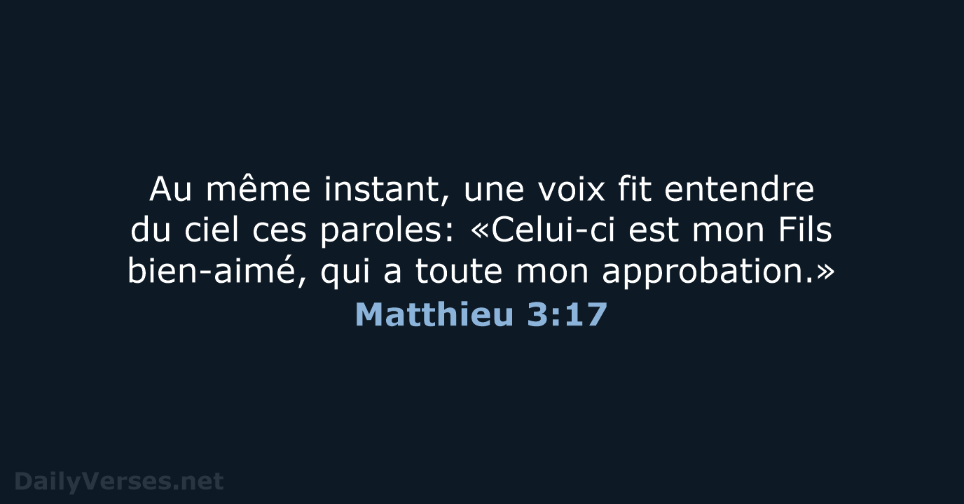 Matthieu 3:17 - SG21