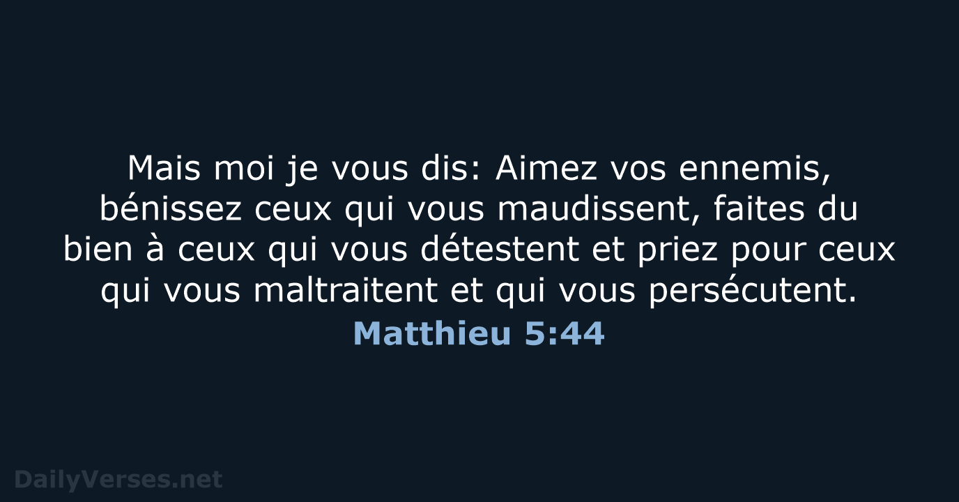 Matthieu 5:44 - SG21