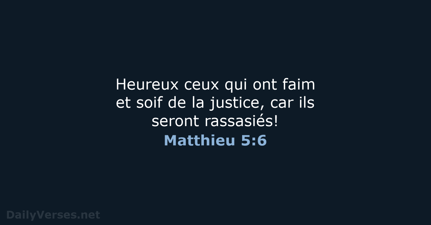 Matthieu 5:6 - SG21