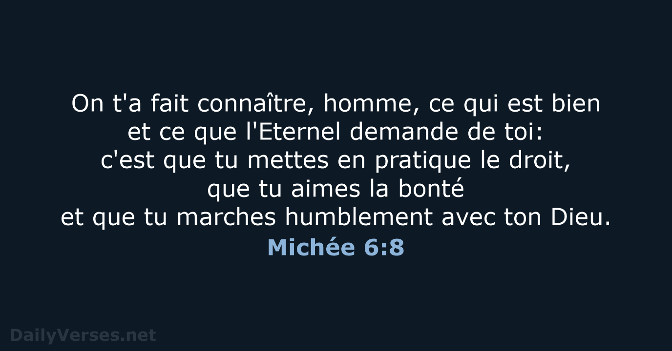 Michée 6:8 - SG21