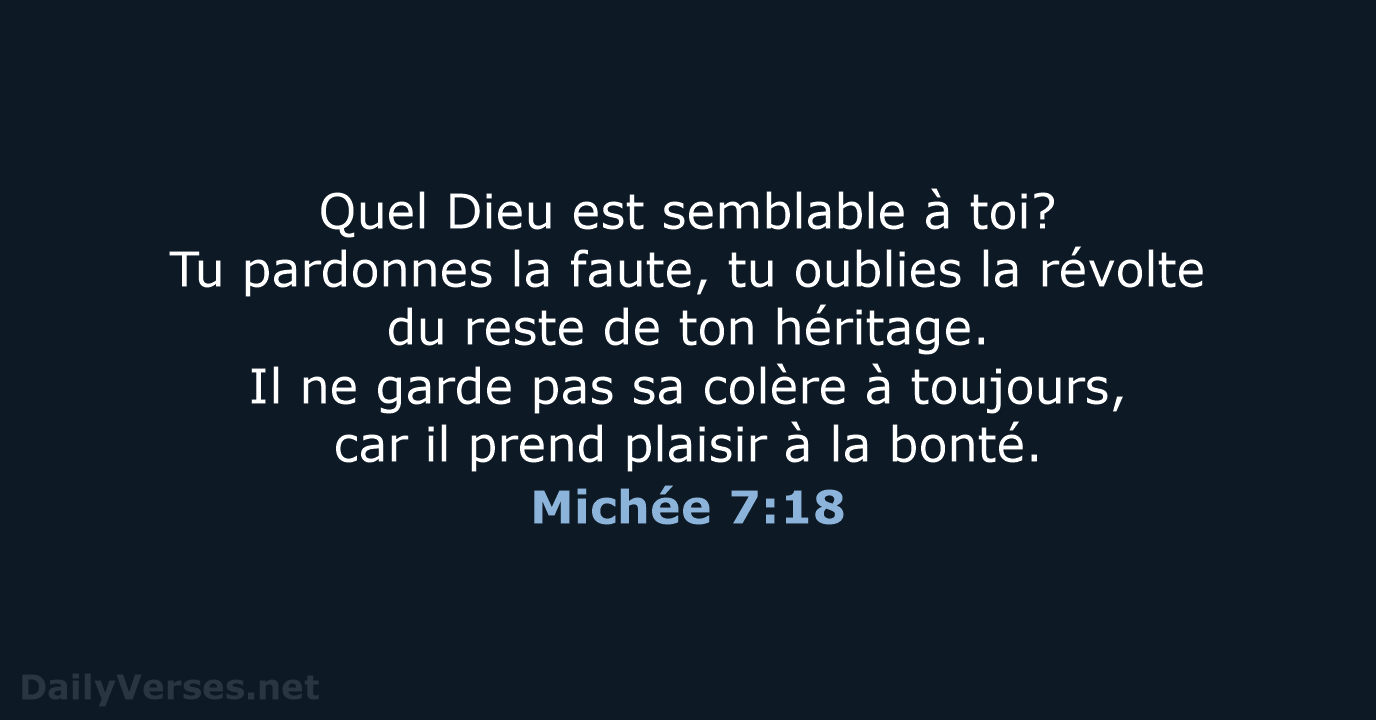 Michée 7:18 - SG21
