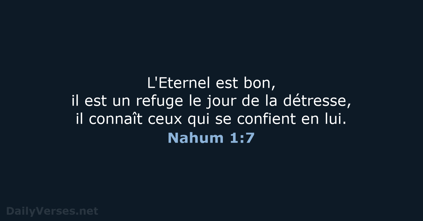 Nahum 1:7 - SG21