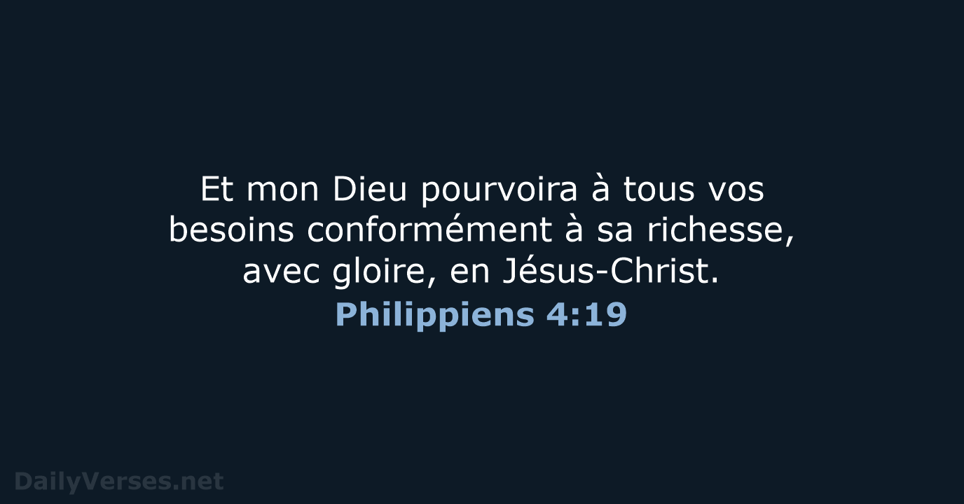 Philippiens 4:19 - SG21