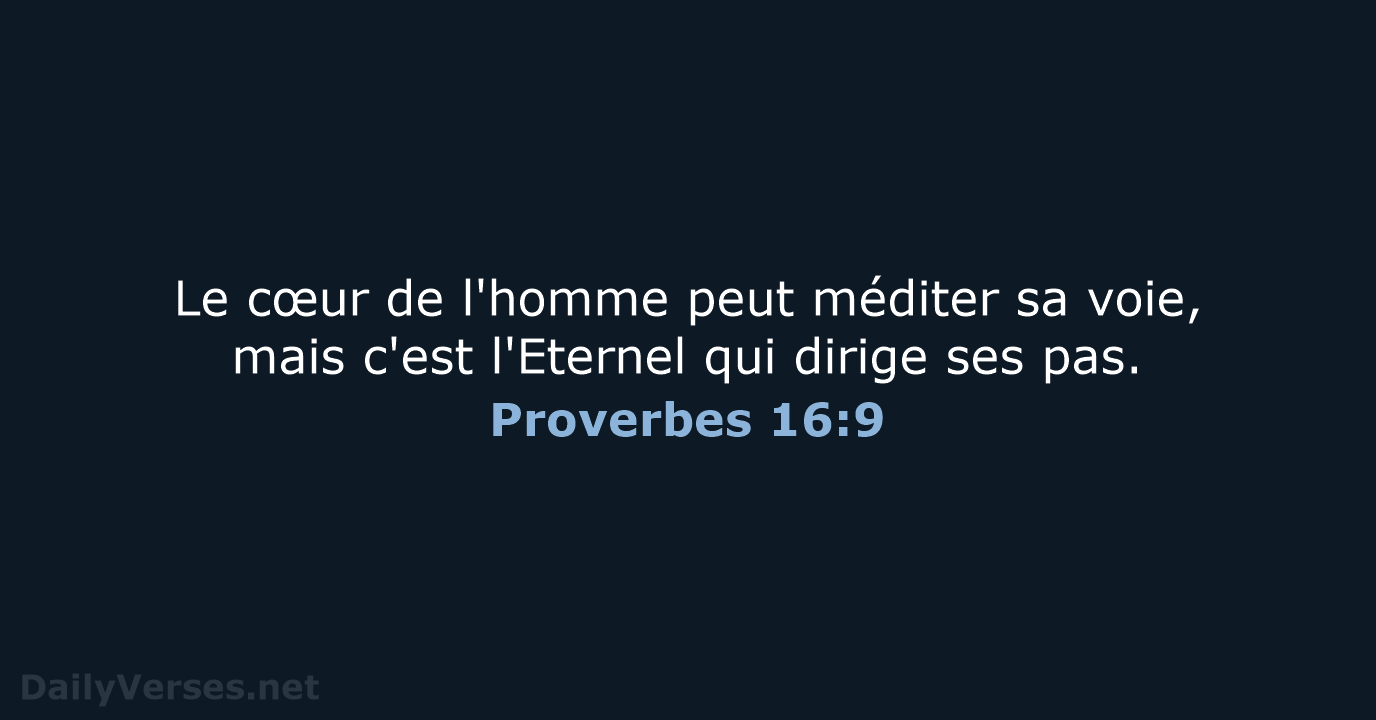 Proverbes 16:9 - SG21