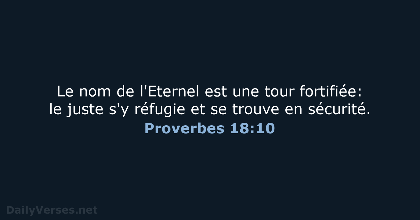 Proverbes 18:10 - SG21