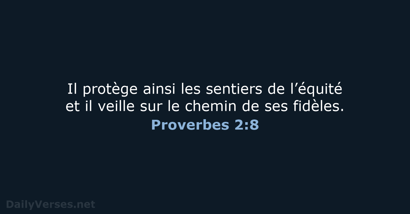 Proverbes 2:8 - SG21