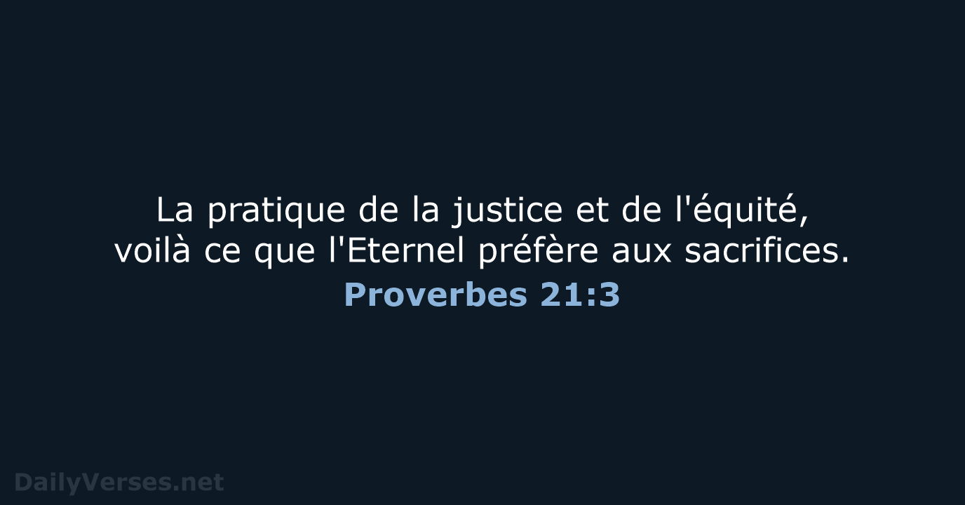 Proverbes 21:3 - SG21