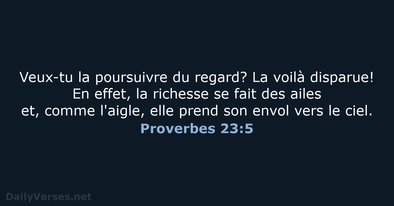 Proverbes 23:5 - SG21